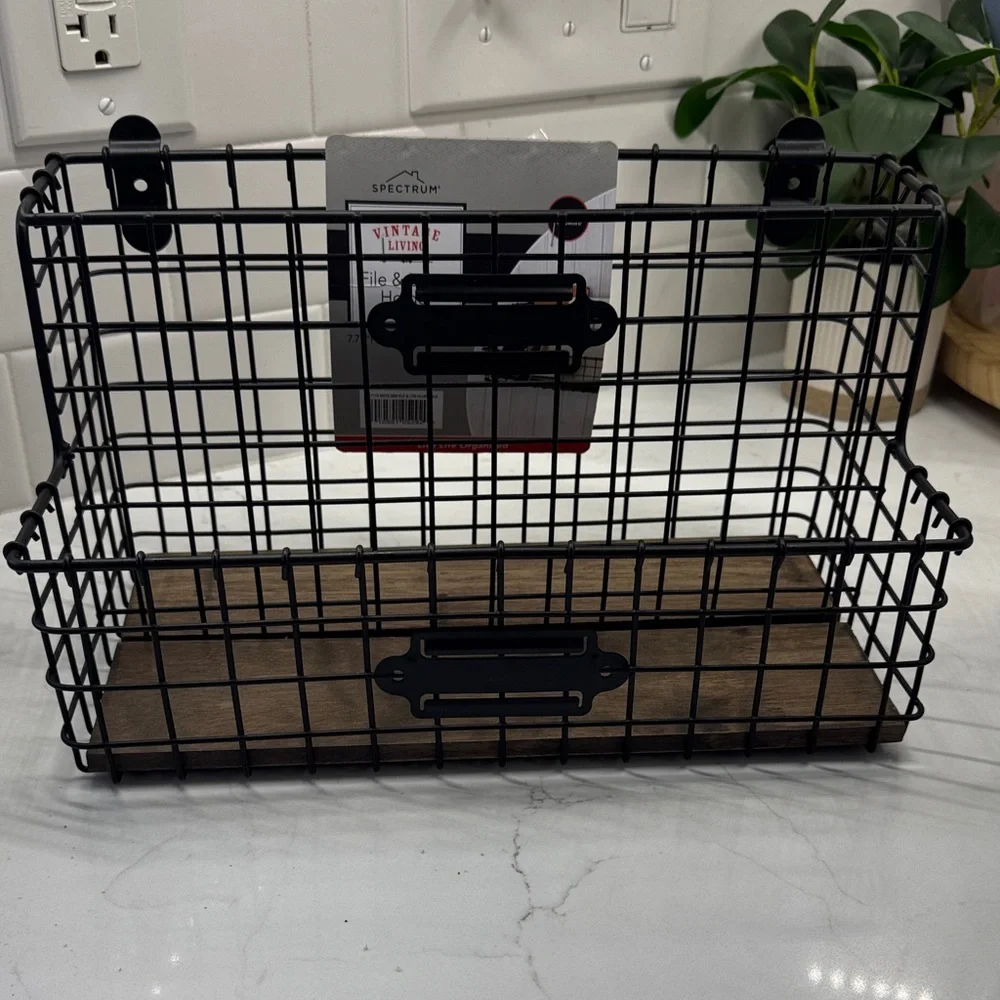 Adrit Wall Organizer with Wall Basket
